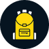 Camping Backpack Hiking Luggage Baggage Education School Bag Icon 266656